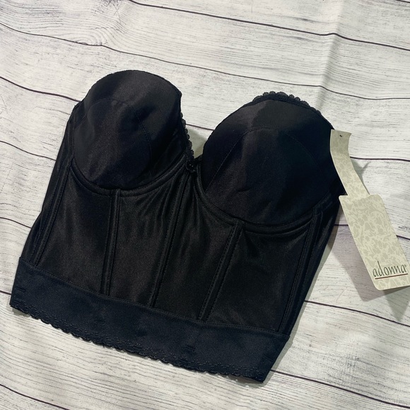 Vintage Adonna Longline Plunge Back Strapless Bra - Picture 2 of 9